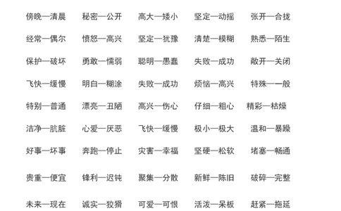 必须掌握的近义词反义词多音字汇总_二年级上下册资料_二年级语数英上下册学习资料_3-7-2、小学二年级语文下册_统编、部编、人教（语文全国统一只有一个版）_6、专项练习_字词句子