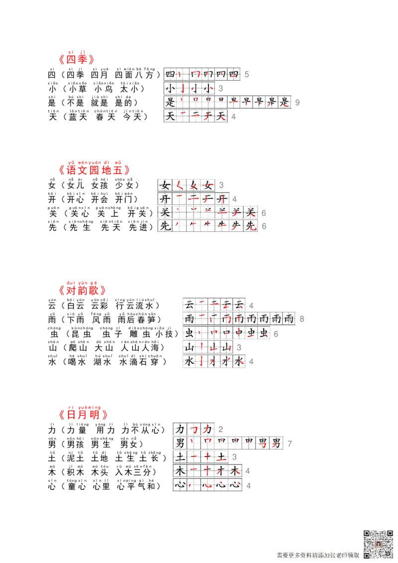 一年级语文上册课课贴（24）_一年级上下册资料_一年级上册小红书同款资料_一年级(1)