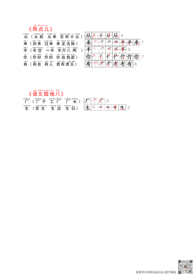 一年级语文上册课课贴（24）_一年级上下册资料_一年级上册小红书同款资料_一年级(1)