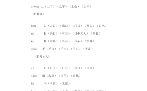 人教部编版一年上册语文写字表生字组词_一年级上下册资料_小学一年级学习资料-25年更新版_1-01、小学一年级语文上册_01、知识汇总