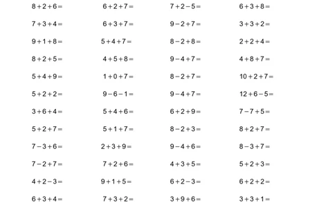 一年级下册数学20以内加减法口算练习题_一年级上下册资料_小学一年级学习资料-25年更新版_1-04、小学一年级数学下册_1-4-2、练习题、作业、试题、试卷_通用