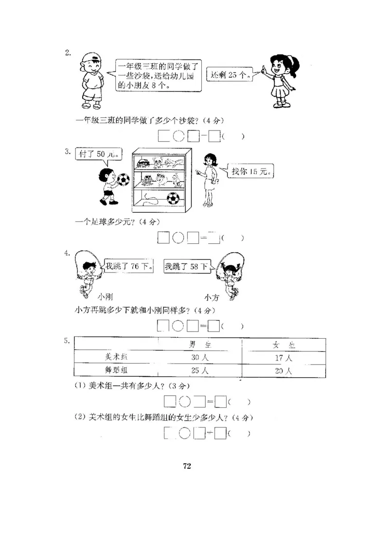 全程测评卷(全套22套附答案)_一年级上下册资料_小学一年级学习资料-25年更新版_1-04、小学一年级数学下册_1-4-1、复习、知识点、归纳汇总_苏教版