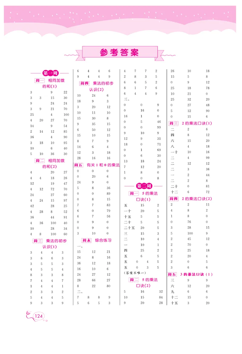 《黄冈口算天天练》数学2年级上册（63QD）_二年级上下册资料_小学二年级学习资料-25年更新版_2-03、小学二年级数学上册_2-3-2、练习题、作业、试题、试卷_青岛63版_电子册类