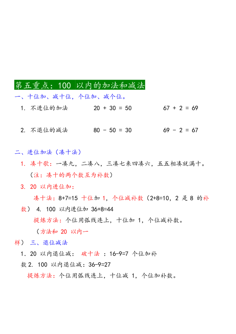 一年级下册数学期末总结_一年级上下册资料_小学一年级学习资料-25年更新版_1-04、小学一年级数学下册_1-4-2、练习题、作业、试题、试卷_通用