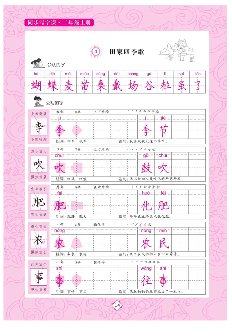 二（上）语文默写《字酷天下》同步写字课描临版_二年级上下册资料_小学二年级学习资料-25年更新版_2-01、小学二年级语文上册_2-1-5、字贴、书写、晨读_语文默写合集