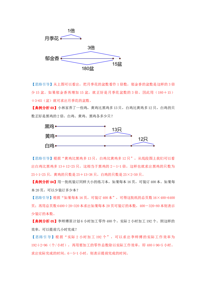 专题06应用题（一）倍的认识和应用（解析）_小学数学思维训练电子版举一反三奥数逻辑拓展专项图解强化_三年级