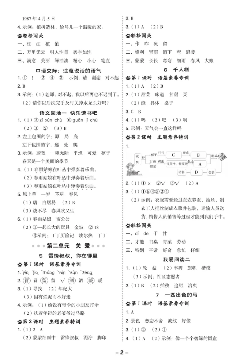 二（下）语文课时《典中点》_二年级上下册资料_小学二年级学习资料-25年更新版_2-02、小学二年级语文下册_2-2-2、练习题、作业、试题、试卷_课时练
