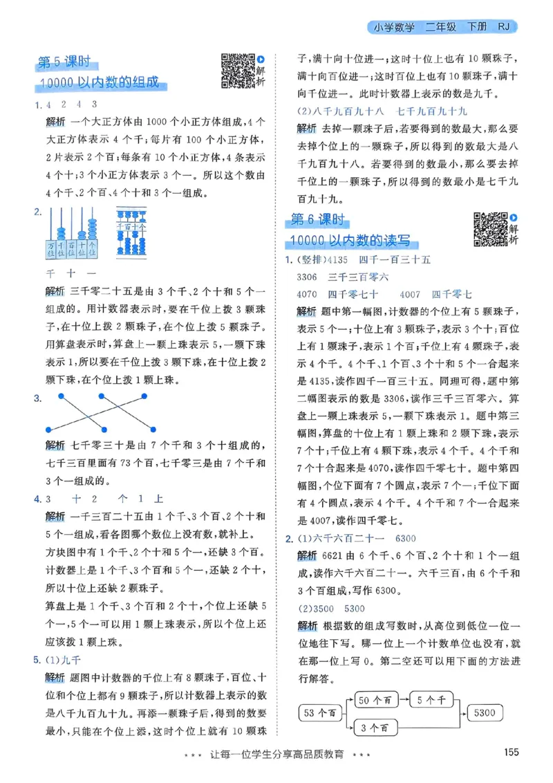 人教数学答案2下_二年级上下册资料_53黄冈多个品牌系列资料_数学