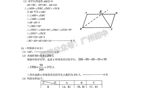2025越秀区中考一模数学试题（参考答案）_广州九上月考+期中+期末+一模二模+中考真题_广州2025年中考一模_2025年11区中考一模_越秀区