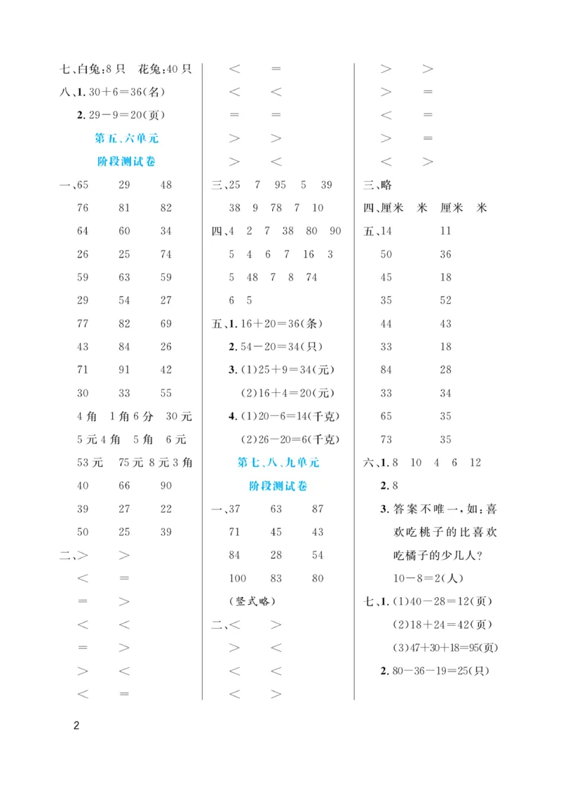 《黄冈口算天天练》数学1年级下册（63QD）_一年级上下册资料_小学一年级学习资料-25年更新版_1-04、小学一年级数学下册_1-4-2、练习题、作业、试题、试卷_青岛版63_电子册类