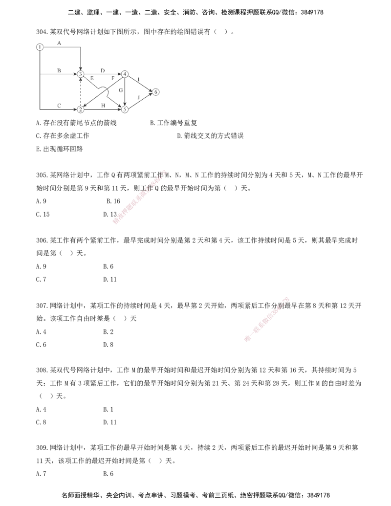 27.27-金点题301-310题_2026年一级建造师_2026年一建管理_2025年一建管理SVIP_03-习题精析✿实战特训✿模考通关_31-管理《金点题班》金月KL推荐_讲义