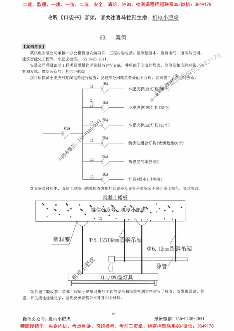 2025一建机电-小肥虎-案例百题斩_2026年一级建造师_2026年一建机电_2025年一建机电SVIP_02-基础精讲✿高端面授✿深度强化_11-机电《教材精讲班》小肥虎SMR_小肥虎-五件套推荐