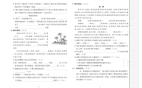 《黄冈名师全优AB卷》语文3年级下册（RJ）_三年级上下册资料_小学三年级学习资料-25年更新版_3-02、小学三年级语文下册_3-2-2、练习题、作业、试题、试卷_电子册类