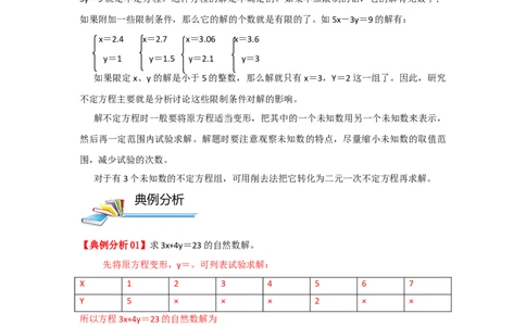 专题25不定方程（解析）_小学数学思维训练电子版举一反三奥数逻辑拓展专项图解强化_六年级_（培优提升讲义）2022-2023学年六年级数学思维拓展举一反三精编讲义（通用版）(25)份