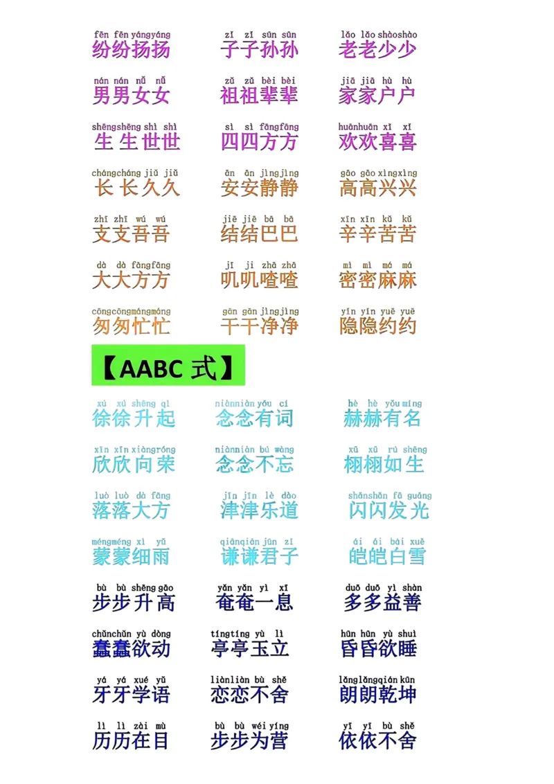 一年级下册语文词语积累大全_一年级上下册资料_小学一年级学习资料-25年更新版_1-02、小学一年级语文下册_3-6-2-1、复习、知识点、归纳汇总_部编（人教）版