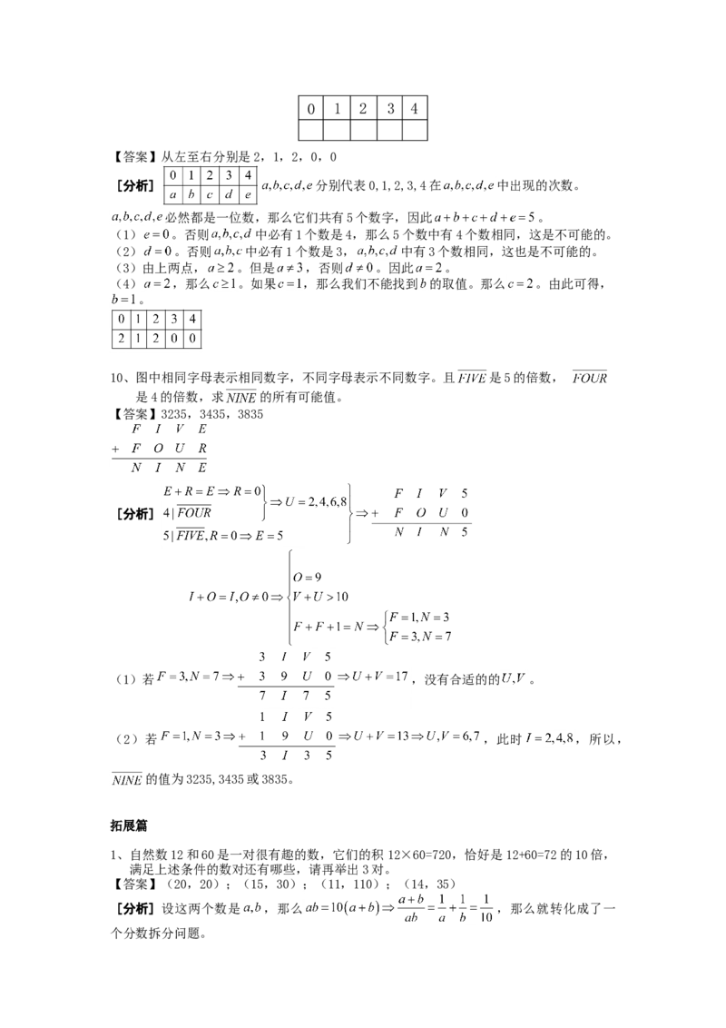 数学六年级第19讲数字迷综合二（教师版+学生版，含详细解析）全国通用_小学数学思维训练电子版举一反三奥数逻辑拓展专项图解强化_六年级