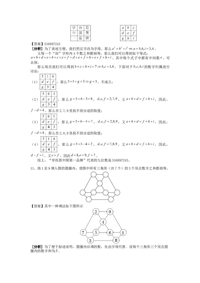 数学六年级第19讲数字迷综合二（教师版+学生版，含详细解析）全国通用_小学数学思维训练电子版举一反三奥数逻辑拓展专项图解强化_六年级