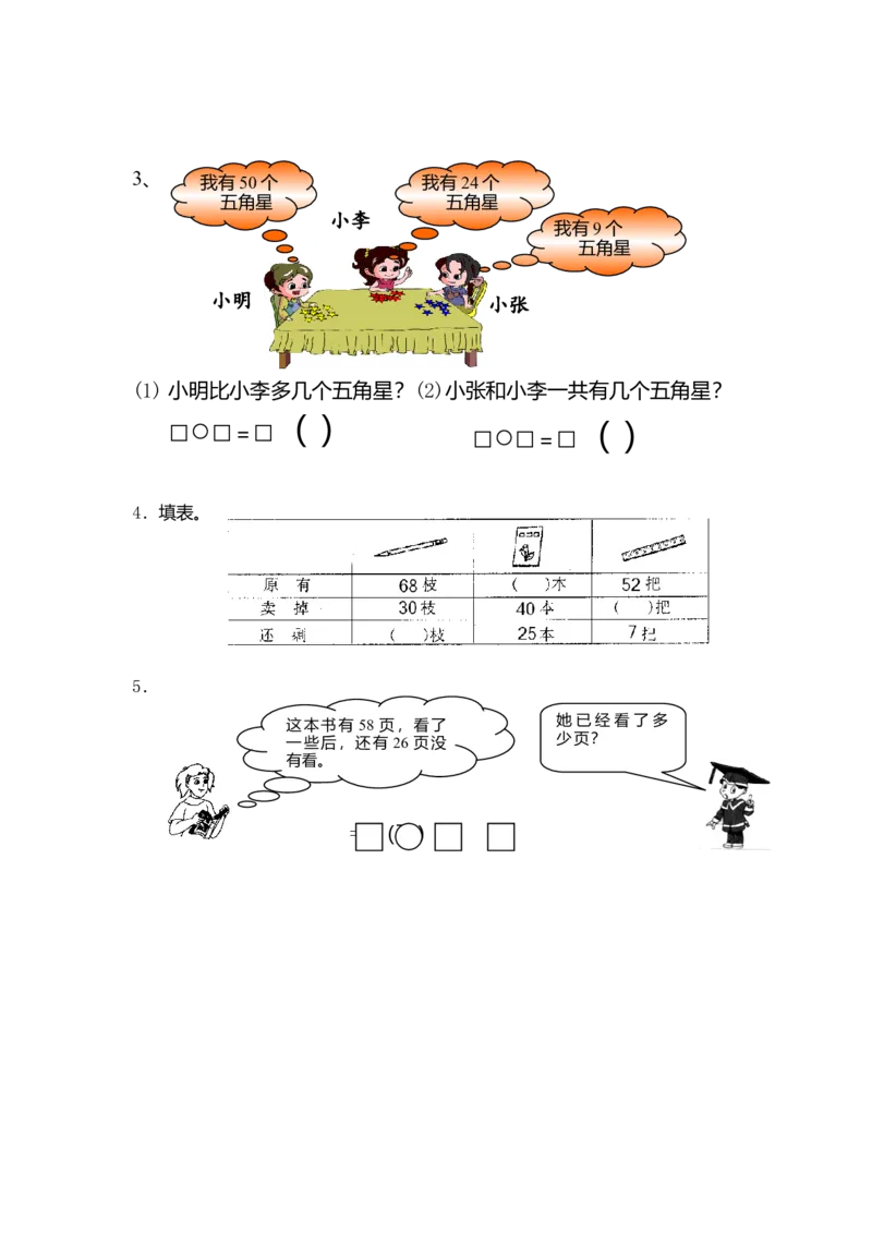 一年级数学下册100以内数填空题_小学数学母题大全一二三四五六年级上下册一题多解题母题解_练习题大全_赠送-1年级综合复习资料4份_下册