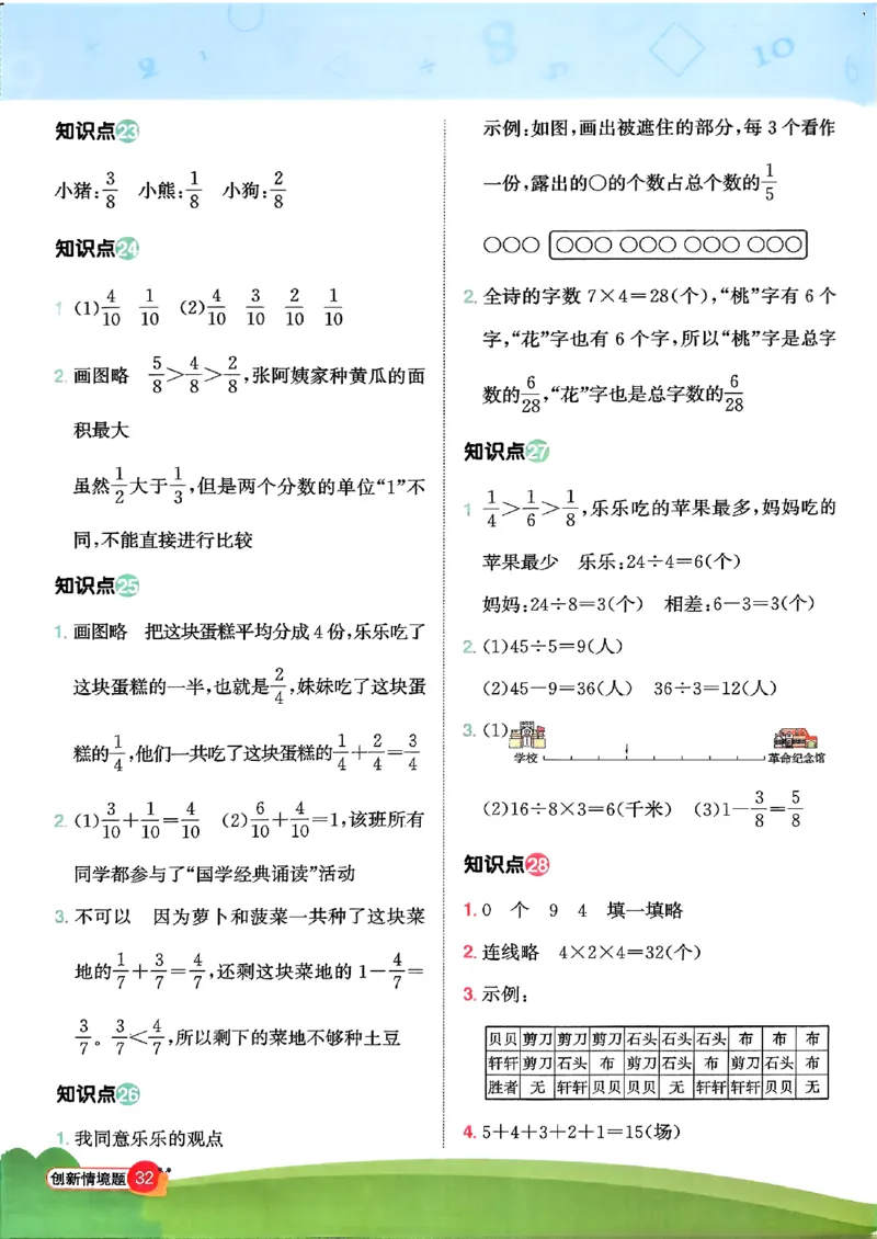 三上创新情境题数学人教_25秋小学语数英习题试卷_数学_人教版_数学《阳光同学计算小达人》人教25秋_25秋《阳光同学计算小达人》人教版3上