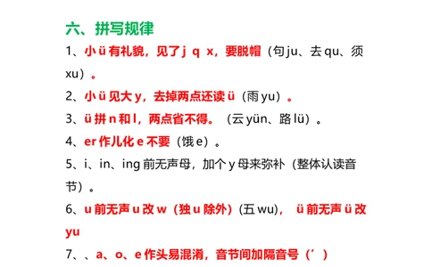 一年级语文上册汉语拼音知识大全_一年级上下册资料_小学一年级学习资料-25年更新版_1-01、小学一年级语文上册_01、知识汇总_拼音知识点