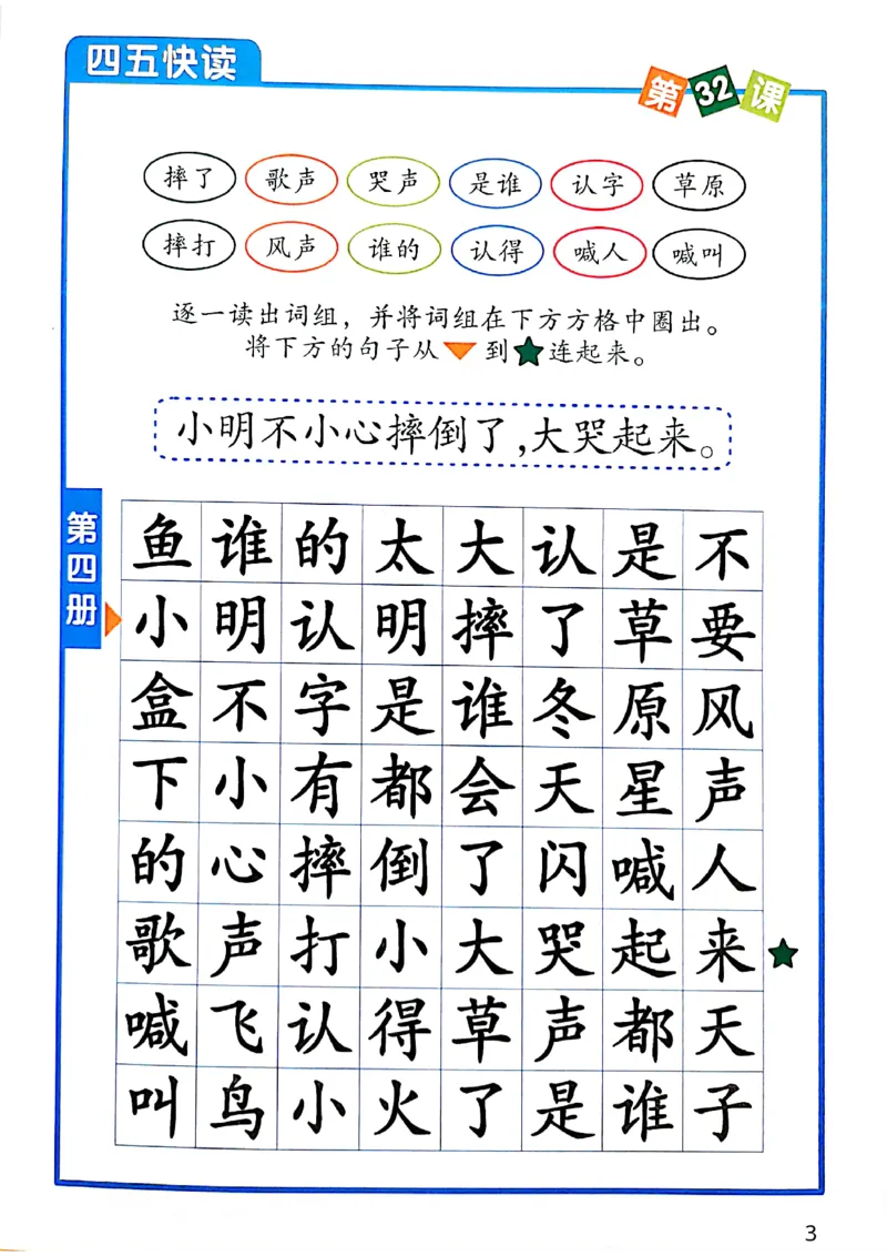 四五快读-配套练习册_一年级上下册资料_小学一年级学习资料-25年更新版_1-00、幼小衔接_幼小衔接识字启蒙篇