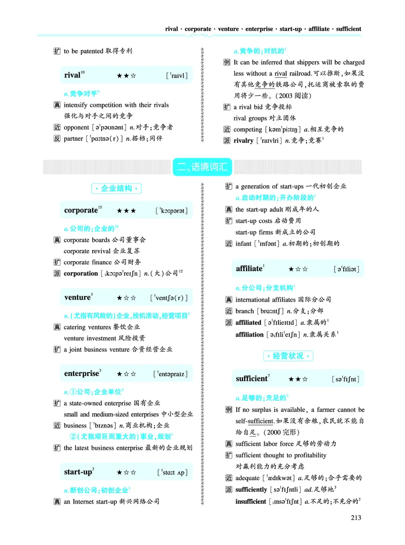 第三部分商业经济（第二板块核心词）_考研英语真题_考研英语（一）历年真题_单词资料_英语一黄皮书词汇电子版（语境例句版）