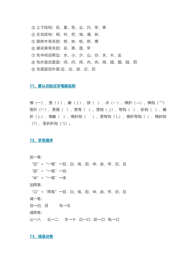 全册知识点汇总_一年级上下册资料_一年级上语数英上下册学习资料_3-6-1、小学一年级语文上册_统编、部编、人教（语文全国统一只有一个版）_1、知识点总结_期末总复习
