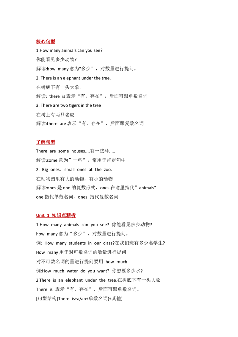 外研社版小学英语(一年级起点)一年级下册Module7知识点精析_一年级上下册资料_小学一年级学习资料-25年更新版_1-06、小学一年级英语下册_1-6-1、知识点、测试卷、电子书_外研版一起点
