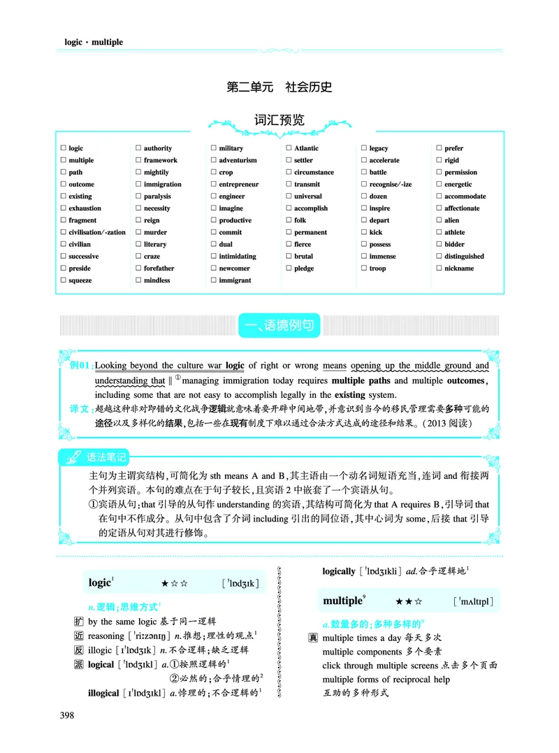 第五部分文化教育（第二板块核心词）_考研英语真题_考研英语（二）历年真题_单词资料_英语二黄皮书词汇电子版（语境例句版）