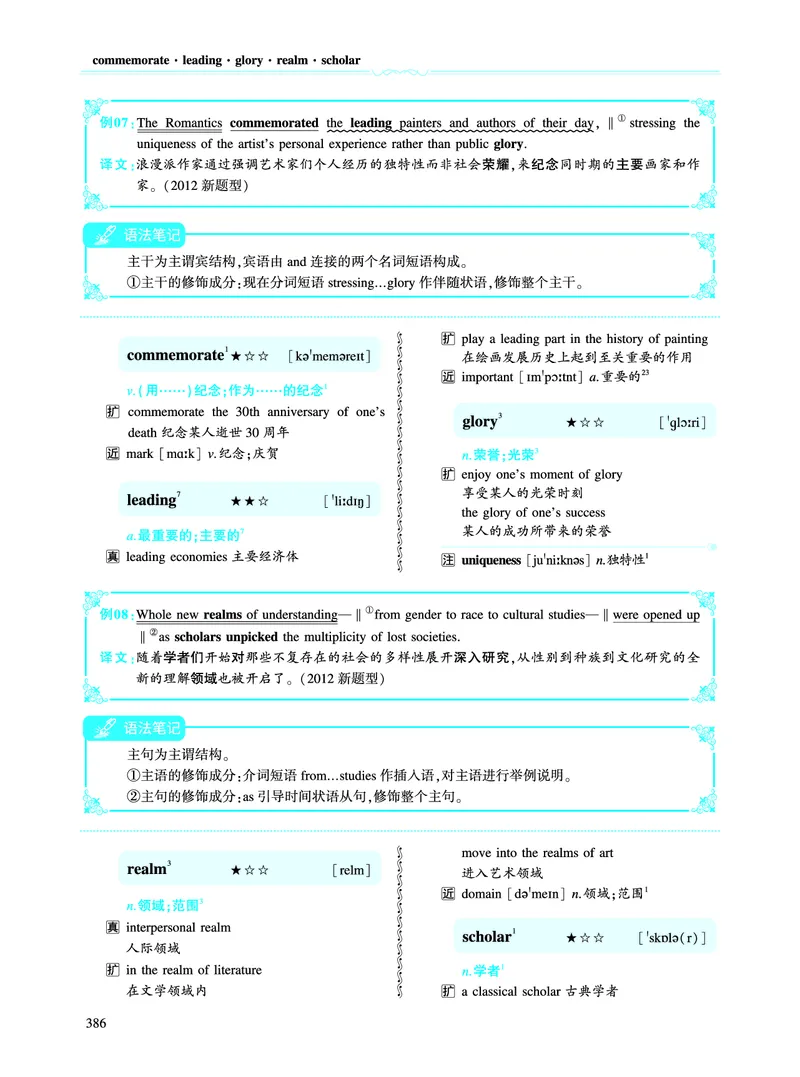 第五部分文化教育（第二板块核心词）_考研英语真题_考研英语（二）历年真题_单词资料_英语二黄皮书词汇电子版（语境例句版）
