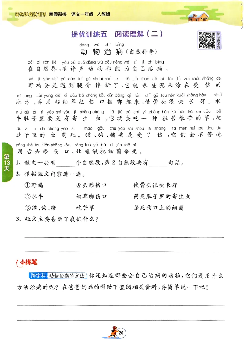 实验班寒假衔接一年级语文_一年级上下册资料_53黄冈多个品牌系列资料_语文