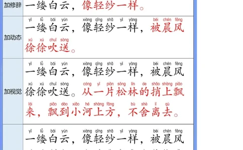 晨读扩句第①②③④组_一年级上下册资料_小学一年级学习资料-25年更新版_1-00、幼小衔接_幼小衔接每日晨读篇_晨读扩句