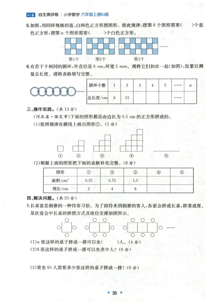 一本6年级上册小学数学同步训练RJ版-自主测评卷_25秋小学语数英习题试卷_数学_人教版_一本自主测评卷人教数学25年上册
