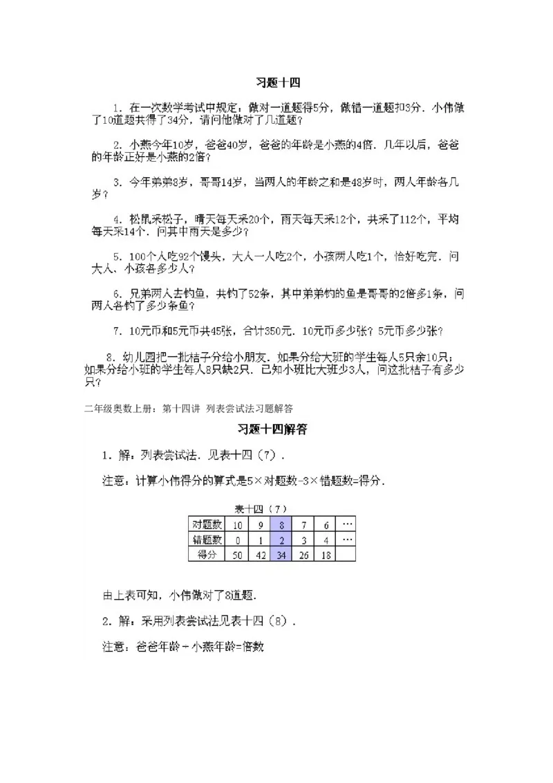 小学二年级上册数学奥数知识点讲解第10课《猜猜凑凑》试题附答案_一年级上下册资料_3-2-1、小学奥数一年级_3-2-2、小学奥数二年级_小学二年级上册数学奥数知识点讲解