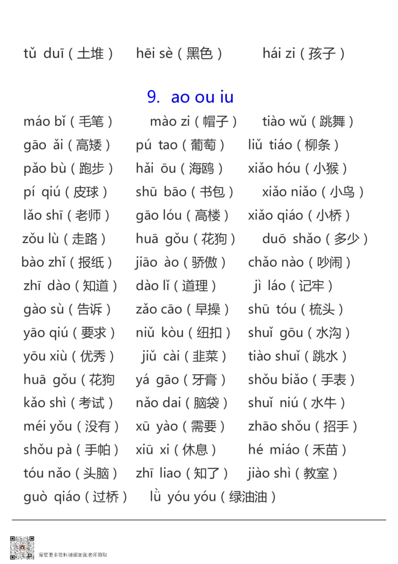 拼音表与拼音拼读大全(1)_一年级上下册资料_一年级上册小红书同款资料_一年级(1)
