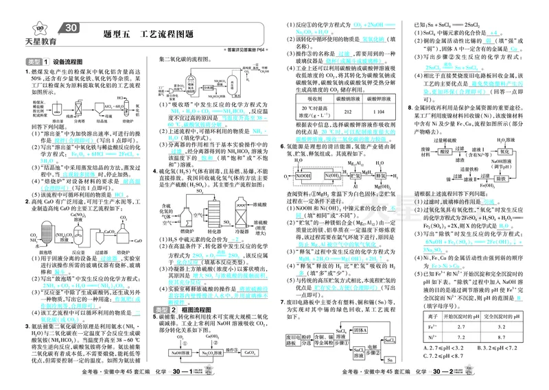 2026《中考化学45套》安徽_2026《中考》数学、英语、物理+化学安徽、河北、河南、山西、辽宁、湖北_2026《中考化学45套》_答案版