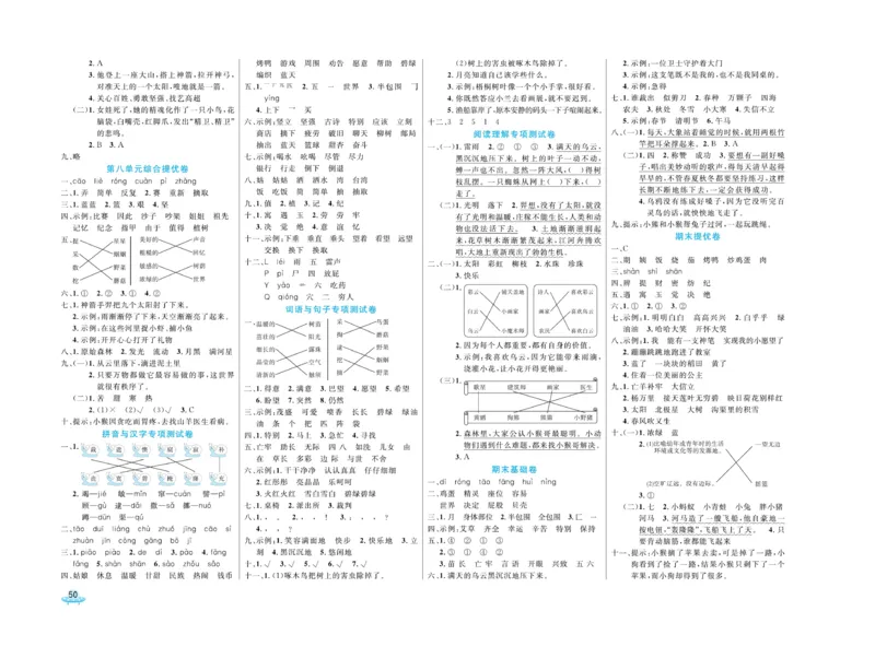 《黄冈全优卷》语文2年级下册（54）_二年级上下册资料_小学二年级学习资料-25年更新版_2-02、小学二年级语文下册_2-2-2、练习题、作业、试题、试卷_电子册类