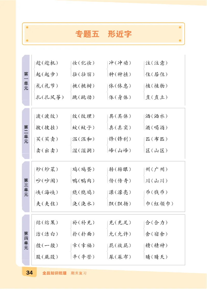 二（下）语文：全品知识梳理（期末复习版）24春版_二年级上下册资料_小学二年级学习资料-25年更新版_2-02、小学二年级语文下册_2-2-2、练习题、作业、试题、试卷_专项练习