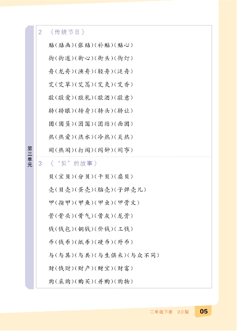 二（下）语文：全品知识梳理（期末复习版）24春版_二年级上下册资料_小学二年级学习资料-25年更新版_2-02、小学二年级语文下册_2-2-2、练习题、作业、试题、试卷_专项练习