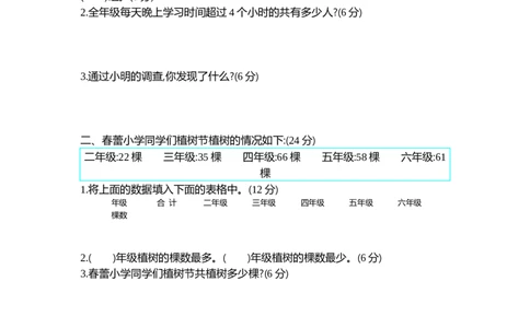 小学三年级下册（三下）苏教版数学第九单元检测卷.2_三年级上下册资料_三年级上语数英上下册学习资料_3-8-4、小学三年级数学下册_苏教版_3、单元测试卷