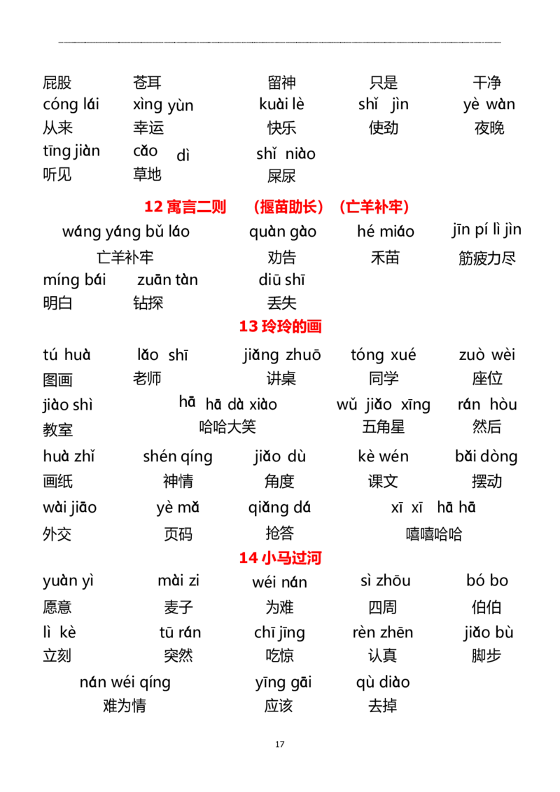 二（下）看拼音写词语(2)_二年级上下册资料_小学二年级学习资料-25年更新版_2-02、小学二年级语文下册_2-2-2、练习题、作业、试题、试卷_专项练习_语文看拼音写词语