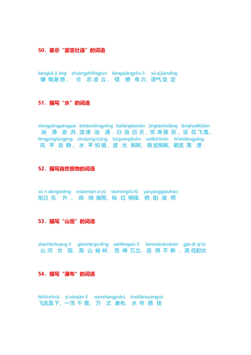 小学语文词语分类大全(带拼音)(小学二年级上册专用)_二年级上下册资料_小学二年级学习资料-25年更新版_2-01、小学二年级语文上册_2-1-1、复习、知识点、归纳汇总