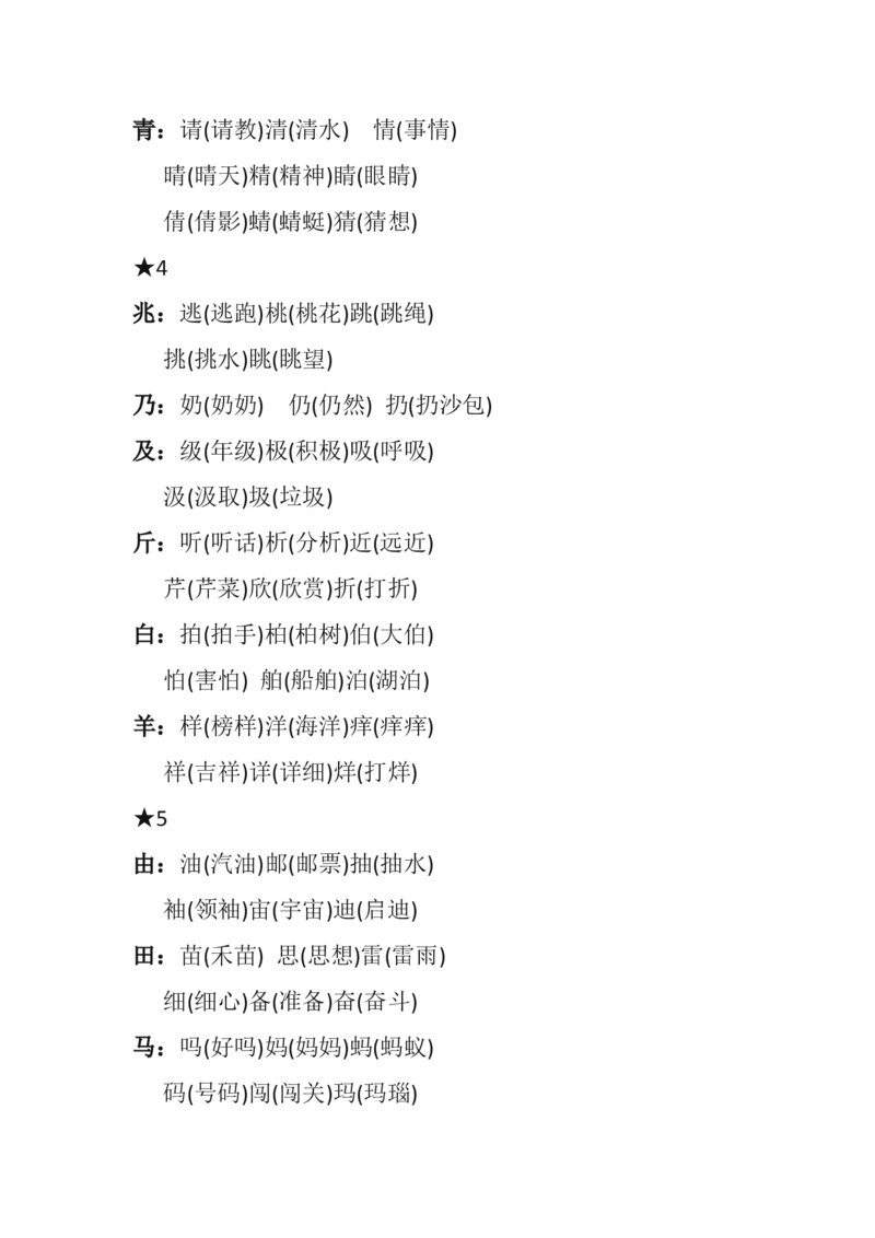必考点&ldquo;加偏旁组新字&rdquo;汇总_二年级上下册资料_二年级语数英上下册学习资料_3-7-1、小学二年级语文上册_统编、部编、人教（语文全国统一只有一个版）_1、知识点总结_专项-字词句子