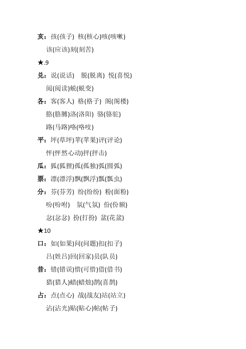 必考点&ldquo;加偏旁组新字&rdquo;汇总_二年级上下册资料_二年级语数英上下册学习资料_3-7-1、小学二年级语文上册_统编、部编、人教（语文全国统一只有一个版）_1、知识点总结_专项-字词句子