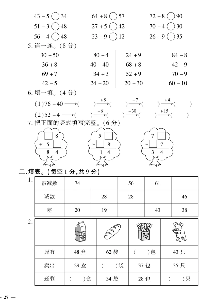 《黄冈360&deg;定制密卷》（无答案）数学1年级下册（SJ）_一年级上下册资料_小学一年级学习资料-25年更新版_1-04、小学一年级数学下册_1-4-2、练习题、作业、试题、试卷_苏教版_电子册类