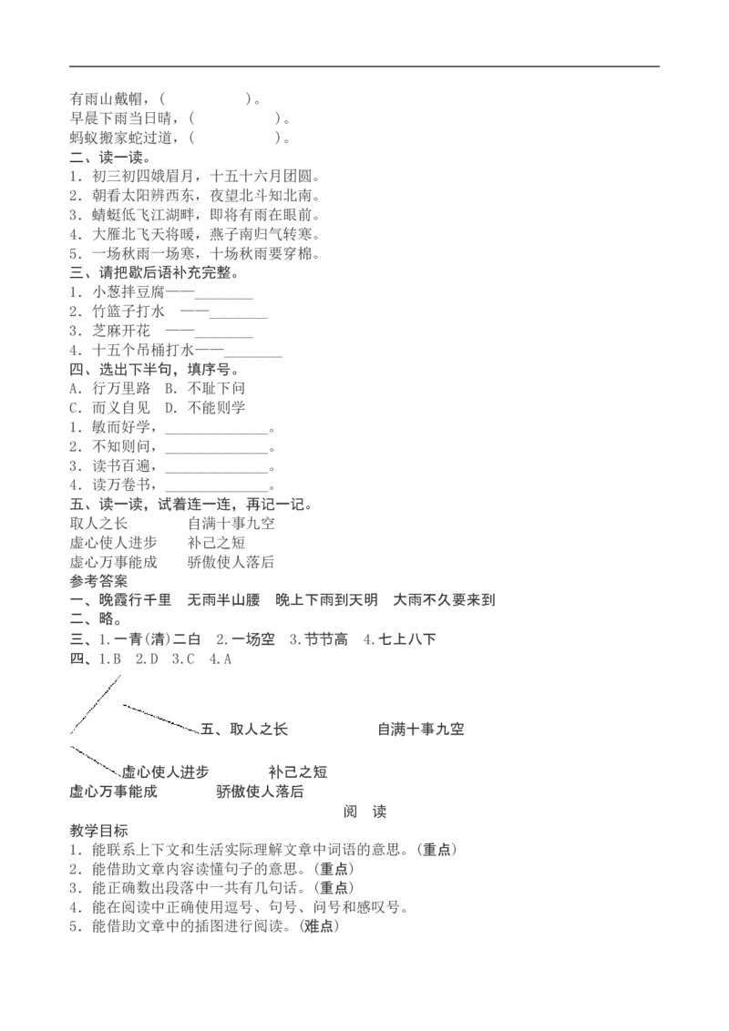 一年级下册语文复习教案与习题_一年级上下册资料_小学一年级学习资料-25年更新版_1-02、小学一年级语文下册_3-6-2-1、复习、知识点、归纳汇总_部编（人教）版