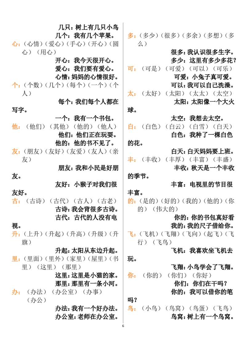 一年级语文上册生字组词和造句(1)_一年级上下册资料_小学一年级学习资料-25年更新版_1-01、小学一年级语文上册_08、专项练习_词语专项