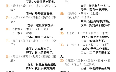 一年级语文上册生字组词和造句(1)_一年级上下册资料_小学一年级学习资料-25年更新版_1-01、小学一年级语文上册_08、专项练习_词语专项