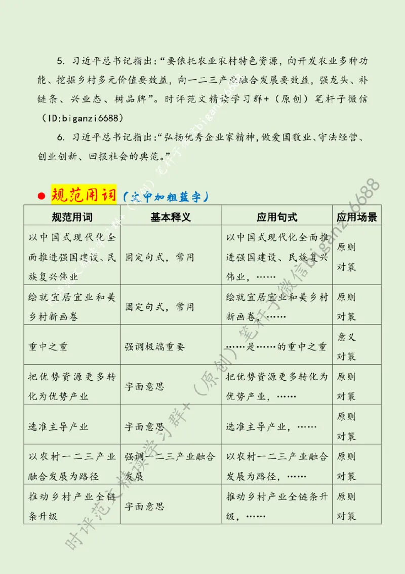 0320---标注绿-为推进乡村产业振兴贡献力量_2026考公资料_（57）申论材料_00、笔杆子晨读材料_2024笔杆子晨读_笔杆子2024年3月资料（请及时保存，不得用于其他任何用途）