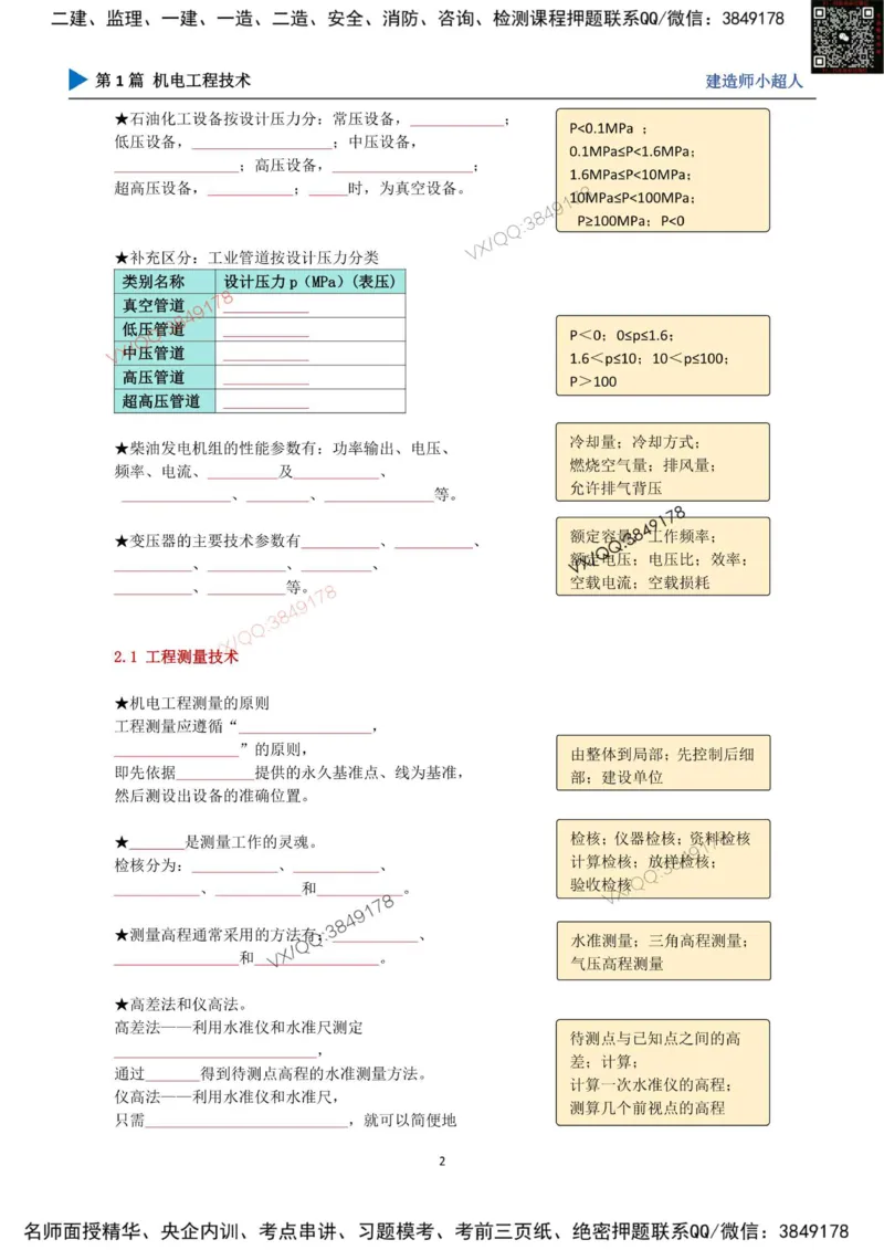 25年一建（机电）默写本_2026年一级建造师_2026年一建机电_2025年一建机电SVIP_01-精华文档✿电子教材✿历年真题_79-机电《默写本+导图+试卷》小超人推荐
